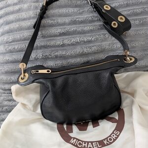 Michael Kors Black Leather Shoulder Bag